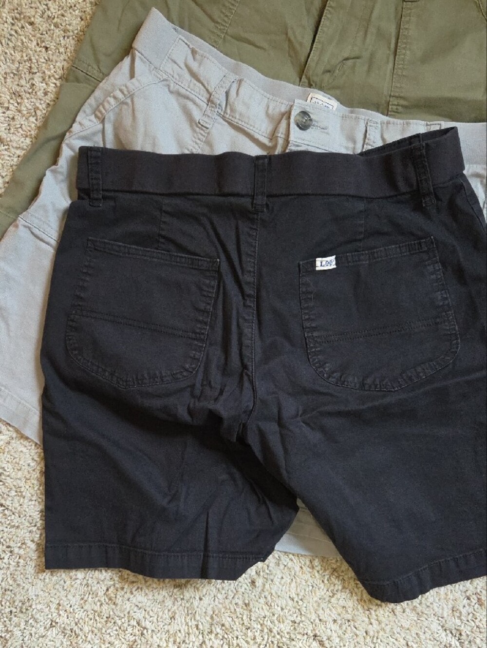 Lee Workwear Shorts - Black, Light Gray, Olive - Picture 2 of 3